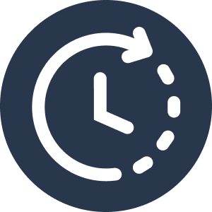 Pictogramme avec le temps qui s'accélère